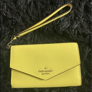 Kate Spade Wallet with Wristlet Yellow